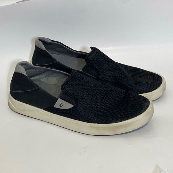 Olukai Men's Black Lae‘ahi Breathable Textile Slip-On Sneaker Shoes Size 9 - Picture 1 of 11